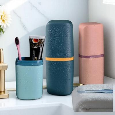 Portable Travel Wash Cup Toothbrush Holder Toothpaste Storage Box Bathroom Organizer Home Storage Solution