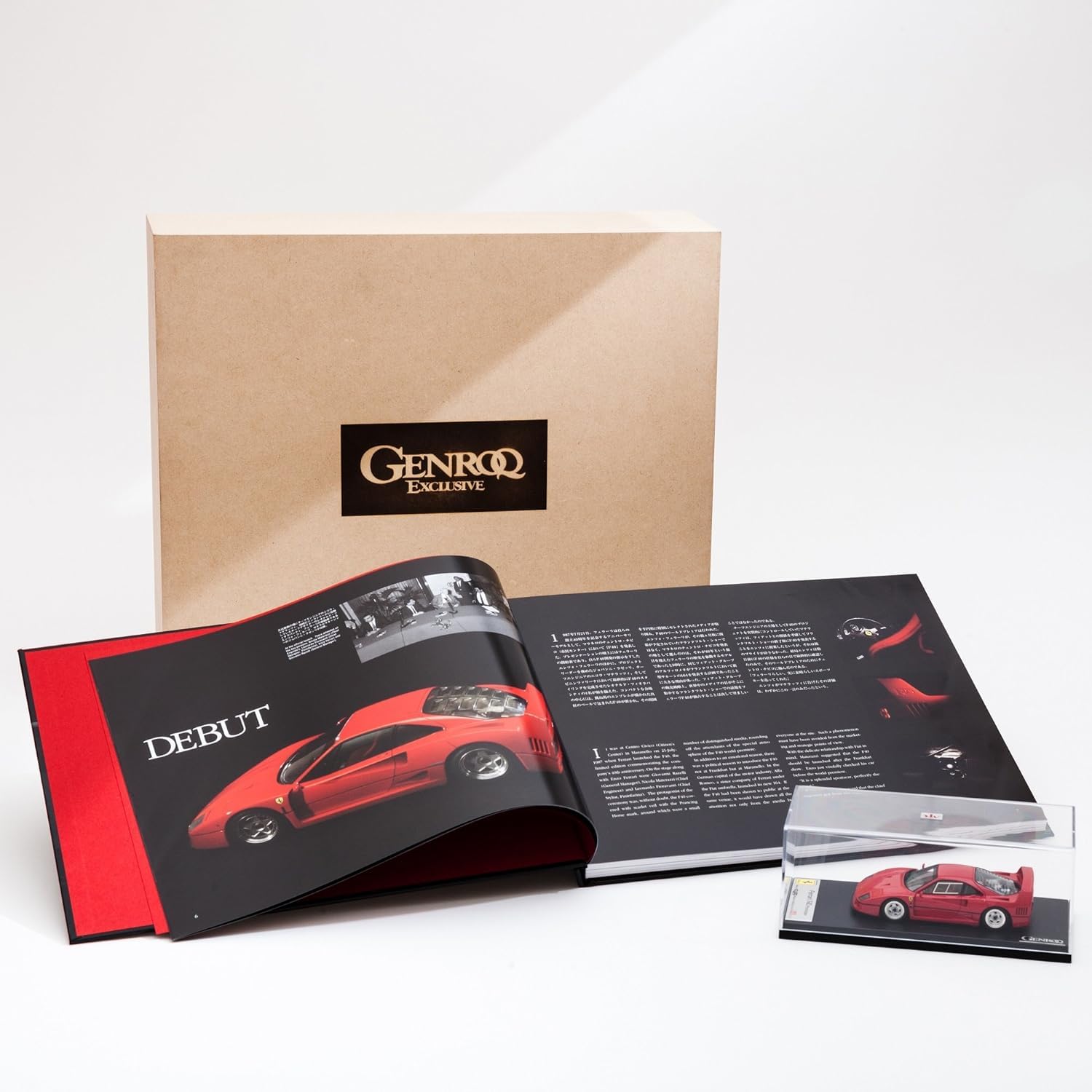 

Мінікар Ferrari F40 та коробка для книги червоний