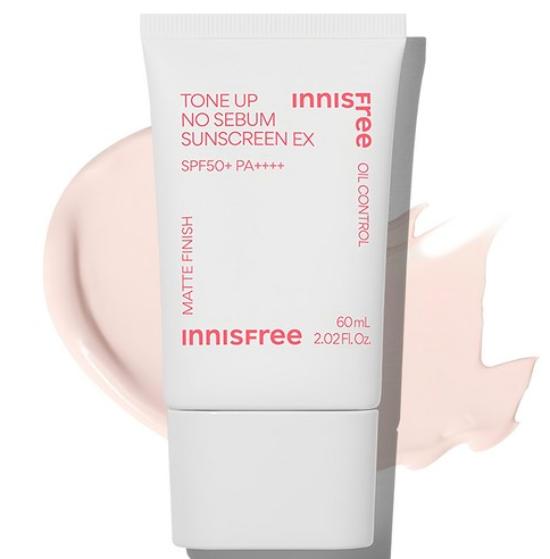 Innisfree Tone Up No Sebum Sunscreen EX SPF50+ PA++++ 60ml
