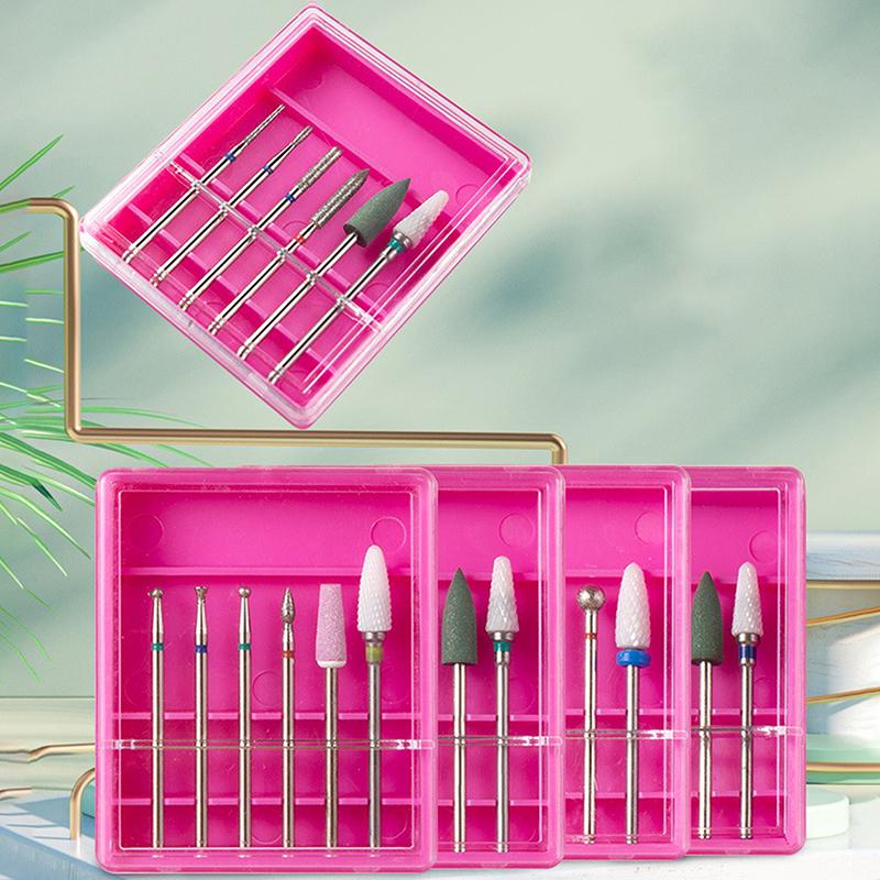 6Pcs/Box Quartz Diamond Sand Nail Files Drill Cuticle Polishing Bit Nail Grinding Head Electric Manicure Set Nail Art Tools
