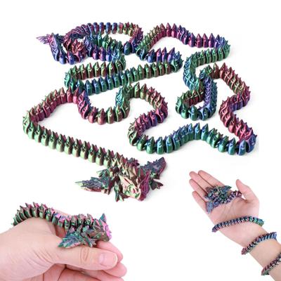 3D Printed Dragon Toy 5.2Ft Articulated Dragon Animal Model Desktop Dragon Decoration Funny Fidget Toy Festival Gift for Friends