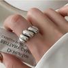 925 Silver Rings Fashion Hip Hop Vintage Couples Creative Black Stone Design Thai Silver Party Jewelry Birthday Gifts
