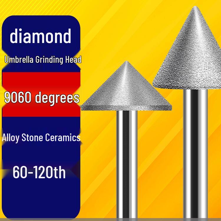 

Алмазна шліфувальна головка для полірування металу, нефриту та плитки 15mm diameter 90° coarse sand