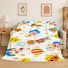 Cute Plim Plim Cartoon Soft Flannel Throw Blanket,Cozy Blanket for Bed,Couch,Sofa,Bedroom,Living Room,Travel,Picnic  Camping