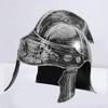 Plastic Spartan Gladiator Helmet for Men: Medieval Roman Warrior Knight Costume Headgear for Halloween Stage Performance