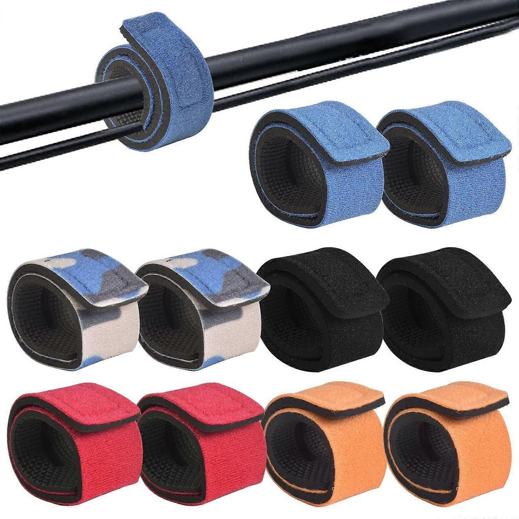 10 PCS Fishing Rod Belts Ties, 5 Colors Elastic Magic Bait Strap,Adjustable Fishing Rod Straps Fishing Rod Tie Strap