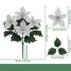 1/3pcs Plastic Plants Christmas Artifical Flowers with 5 Forks Creative Christmas Ornaments Reusable Simulated Flowers Bouquet