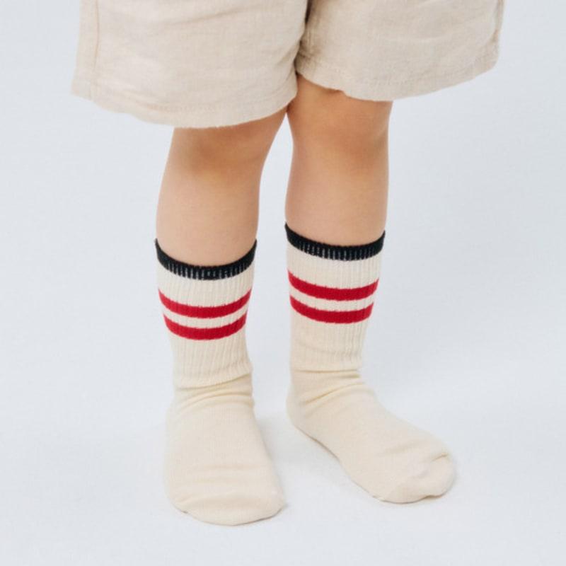 I Hate Monday Spring Knit Kids Socks Ivory