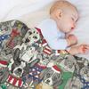 Christmas Pets Throw Blanket Multi Purpose Soft Warm Blanket for Home Travel