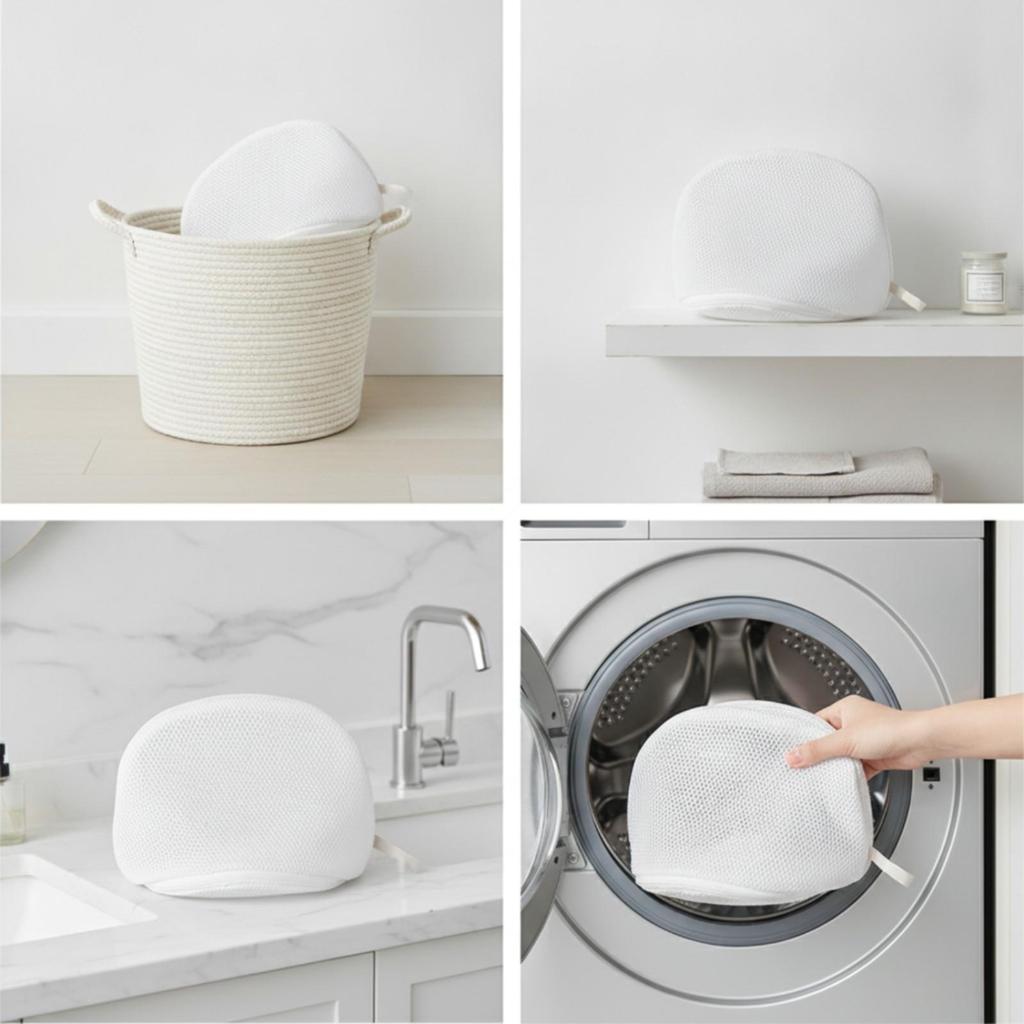 Bra Wash Bag Compact Underwear Washing with Foam Support Shape-Retaining