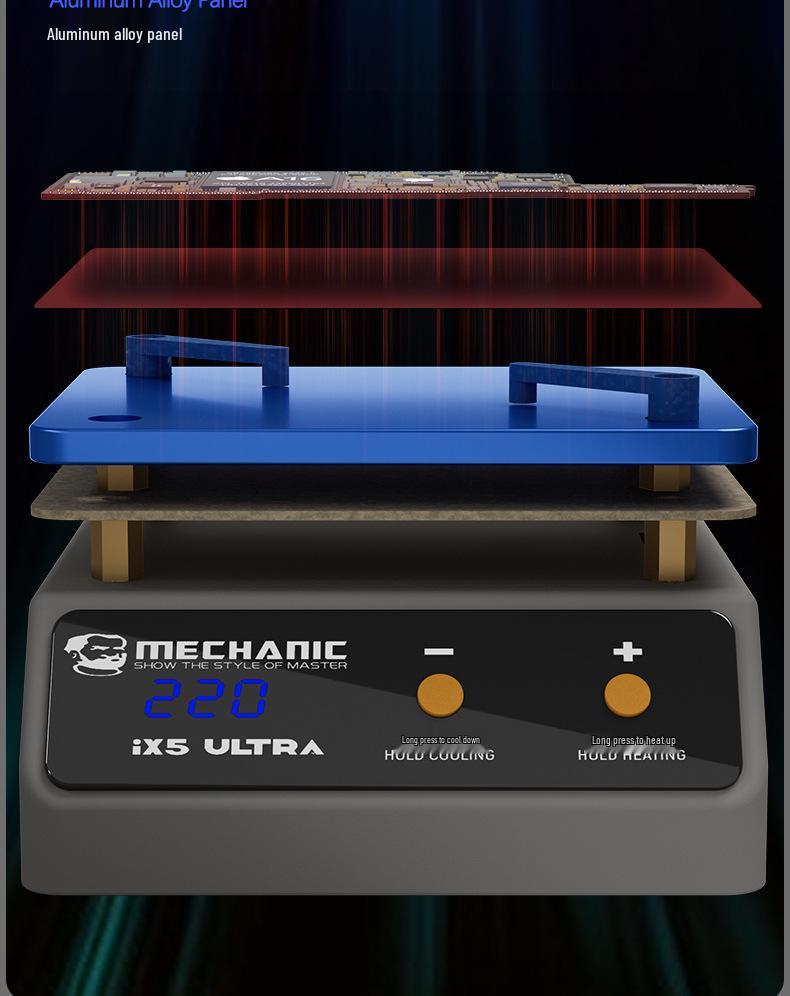 IX5/ULTRA Universal Preheating Table for Soldering Paste and Adhesive Removal
