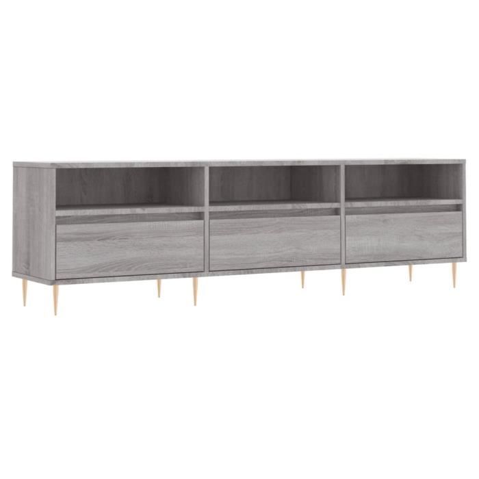 VidaXL Meuble TV sonoma gris 150x30x44,5 cm bois d'ingénierie 831274