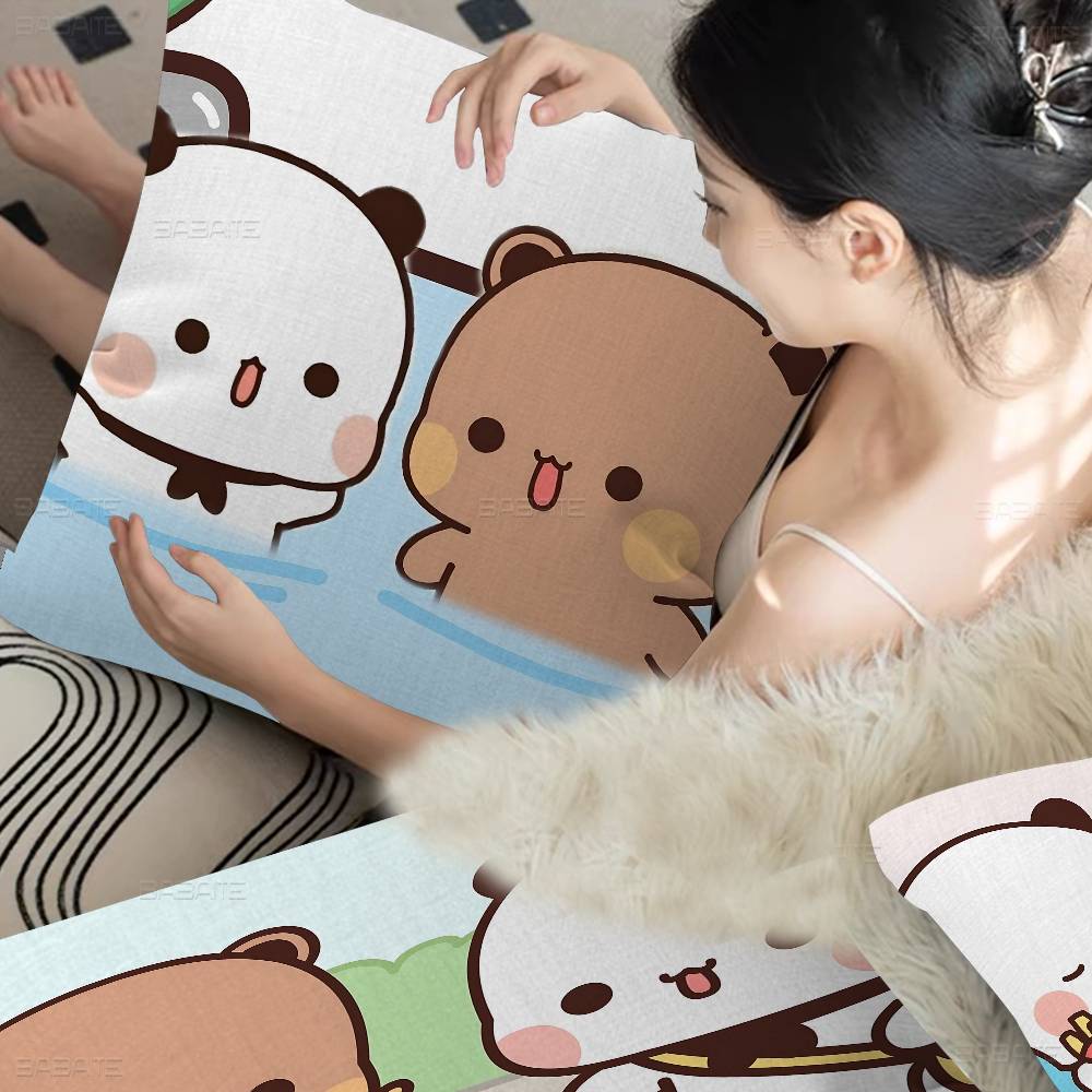 Bubu And Dudu Cute Cartoon Pillow Cushion Cover Pillowcase Living Room Sofa Home Decor Customized
