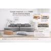 Modular Compressed Sofa - 4 Places - HARRY - Hazelnut Brown Fabric - 313 X 134 X 75 Cm
