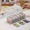 Japanese Card Storage Box - Large Capacity, Dustproof, Divided, Transparent