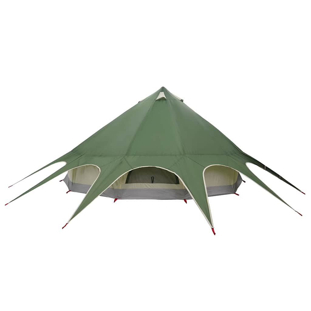 Teepee Tent for 7 People Green and Grey 600 X 600 X 347 Cm