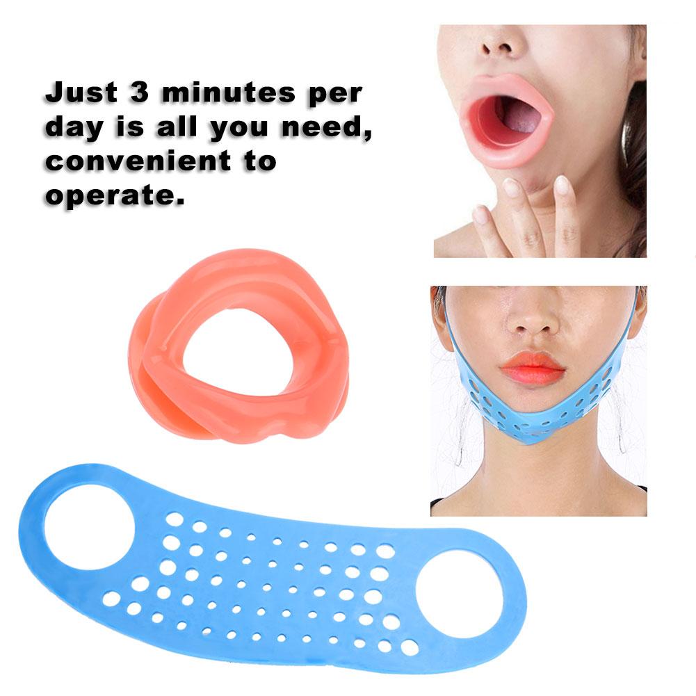 Face Sleeping Lifting Hammock Chin Cheek Slimmer Anti Wrinkle Silicone Lip Exerciser