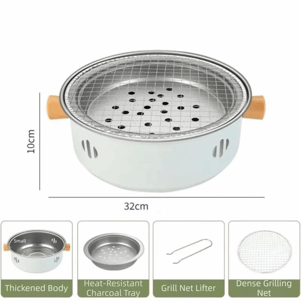 Compact Size Tabletop BBQ Grill Stainless Steel Charcoal Grill Stove  Camping BBQ