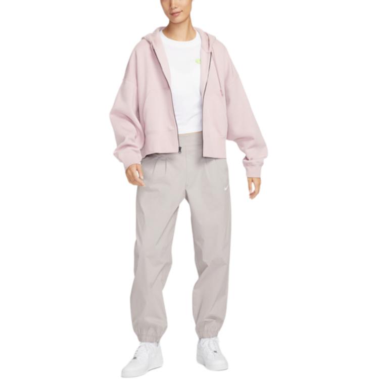 Nike Jachetă scurtă cu glugă și fermoar Jachete pentru femei Champagne DN4952-645