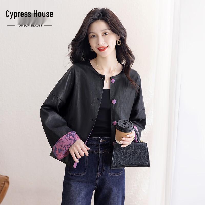 

Женская куртка Silbaishi в новом китайском стиле, с цветными блоками и круглым вырезом XL