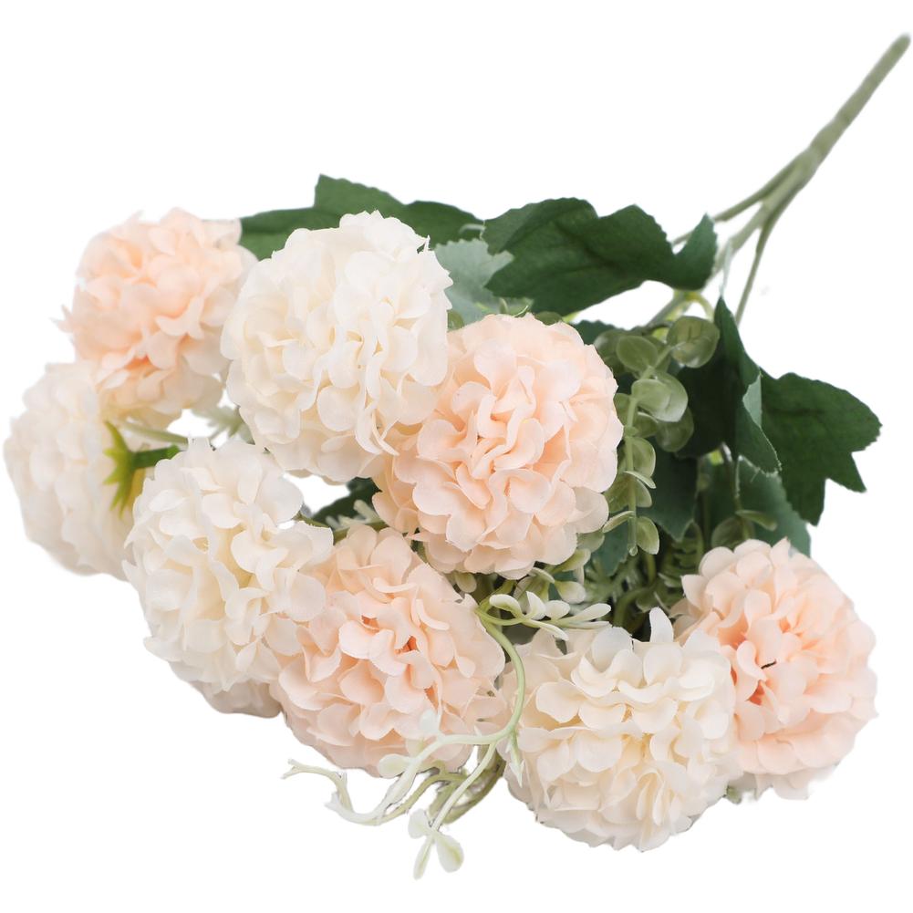Artificial Silk Flower Bouquet Hydrangea European Style Camellia Rose Ball Chrysanthemum For Home Party Wedding Decoration