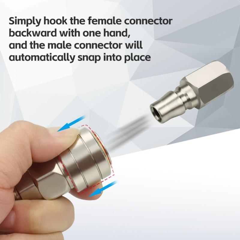 2Pcs Universal 360 Quick Connector Adapters Airless Straight Hose Swivels Connector For Easy Connection And Enhances Flexibility
