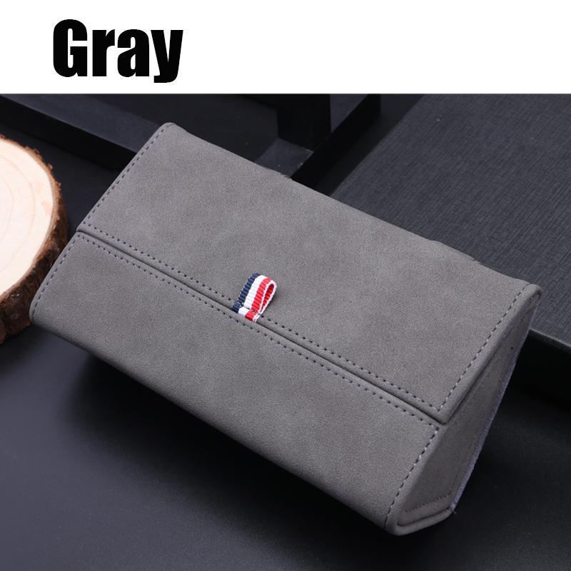 

Car Sun Visor Suede Leather Sunglasses Case Microsoft Eyeglasses Hanger Car Glasses Holder Glasses Box Organizer Mount серый