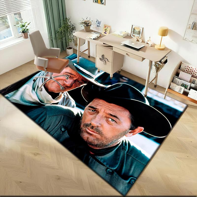 1pc Legendary John Wayne Carpet Rug for Living Room Bedroom Home Sofa Decoration,Kids play Non-slip Floor Mat