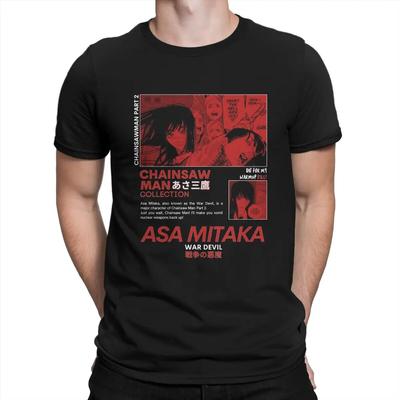 Chainsaw Unisex Anime Tee Asa Mitaka War Devil Print T Shirt Unisex Unisex Aesthetic Trendy T-shirts Plus Size Tops Harajuku Unisexga Unisex Tshirt