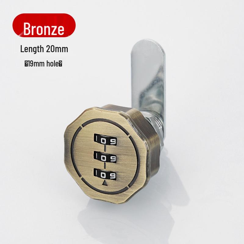 Zinc Alloy Cabinet Drawer & Wardrobe Cam Lock - Anti-theft Combination Lock for Doors & Furniture.