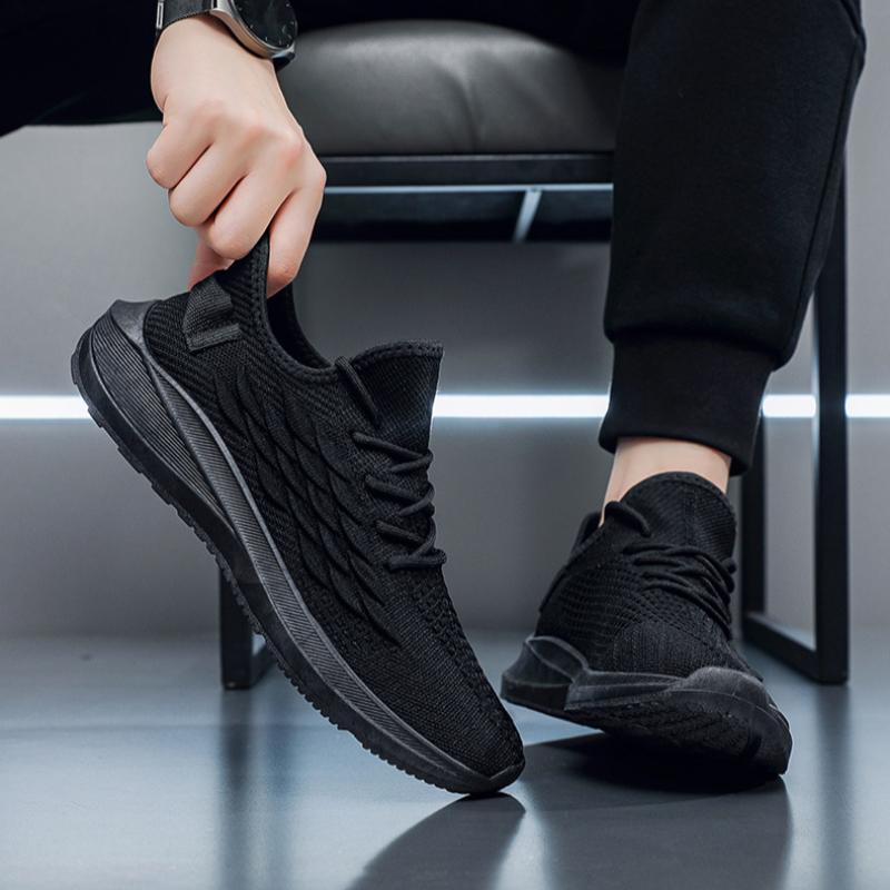 Flyweave Breathable Casual Shoes Men's Mesh Lightweight Sports Shoes Running All-match Men's Shoes