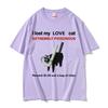Zgubiłem mojego kota miłości Śmieszne Czarne Koty Mem Koszulki Unisex Damskie Codzienne Bawełniane Vintage Krótki Rękaw Koszulki Oversize Unisex