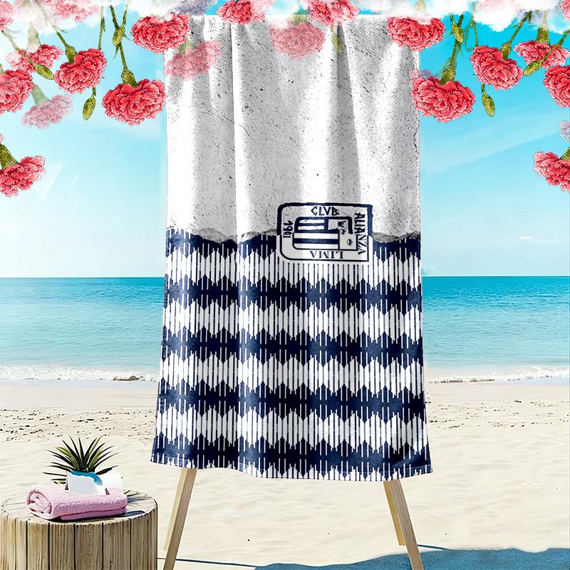Alianza Lima Print Strandtuch, Großes Weiches Schnelltrocknendes Handtuch für Strand Camping Schwimmen