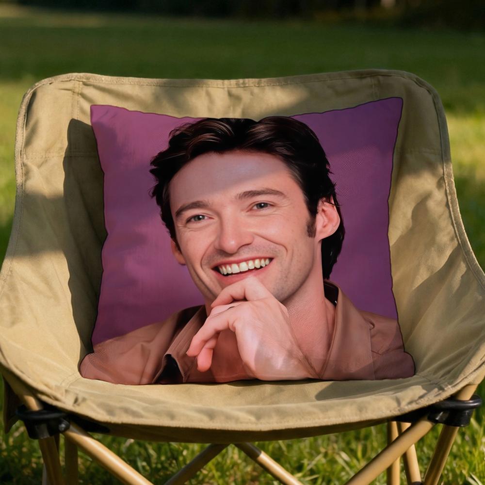 Custom HHugh Jackman Cushion Cover Soft Reversible Durable Pillow Cover MultiScene Use for Home Car Daily Comfort