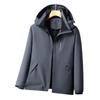Spring and Autumn New Jacket Men's and Women's Same Windproof Removable Hat Collar Loose Casual Jacket Jacket