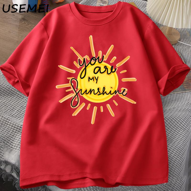 You Are My Sunshine T-shirt Cotton Man Short Sleeve T-shirts Funny Printed Tees Men Streetwear Male Clothes Vintage