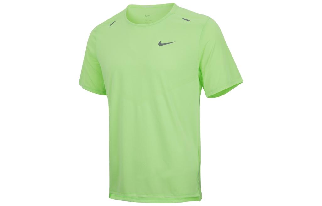 

Nike T Shirts Men s Green Crew Neck Moderate Straight Fit CZ9185-358 XXL