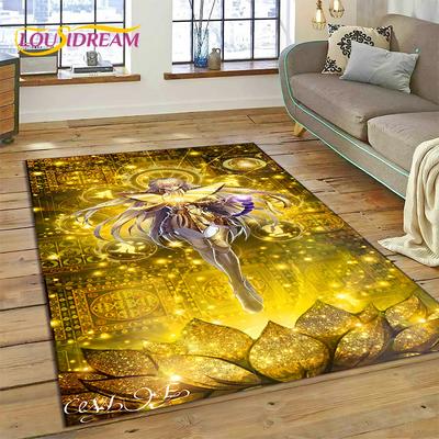 Cartoon Saint Seiya 3D Retro Anime Teppich für Wohnzimmer Schlafzimmer Heimdekoration, Fußmatte Rutschfest für Sofa Fußmatte Geschenk Kinder