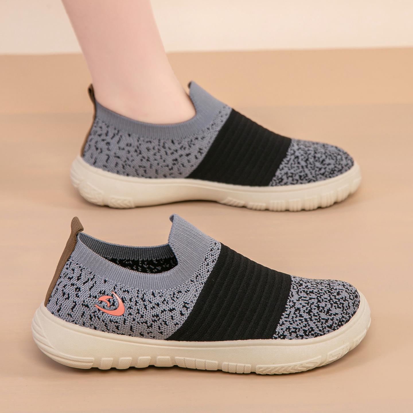 Женские дышащие вязаные слипоны - Удобная повседневная обувь для мам 38