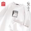 MINISO Men's Loose-Fit Pure Cotton Long Sleeve T-Shirt