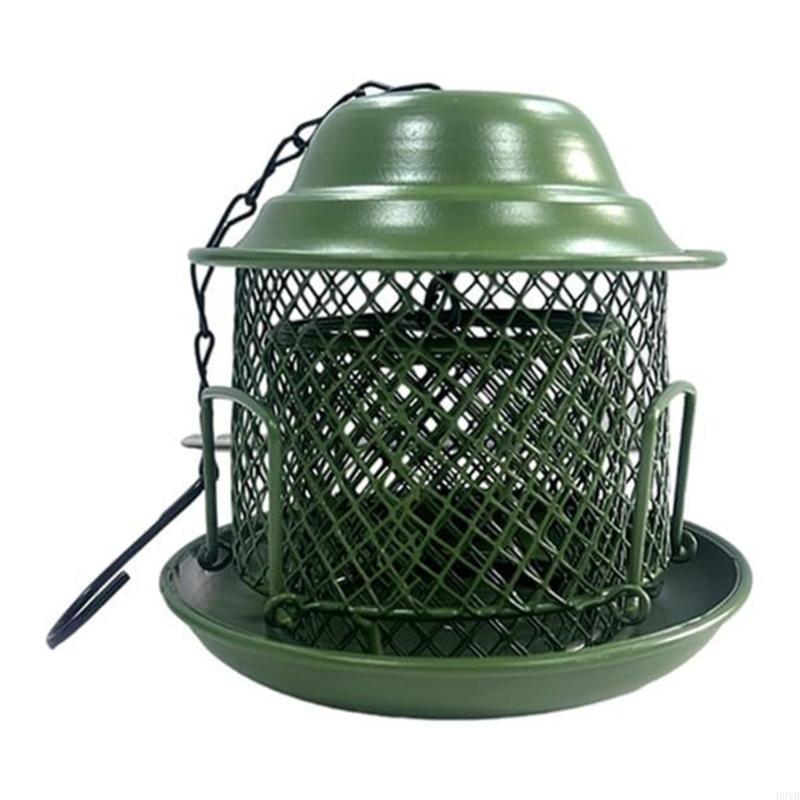 Heavy Duty Metal Hanging Wild Bird Feeder Squirrels Proof Large Roof Large Tray for Garden Outdoor Bird Feeder