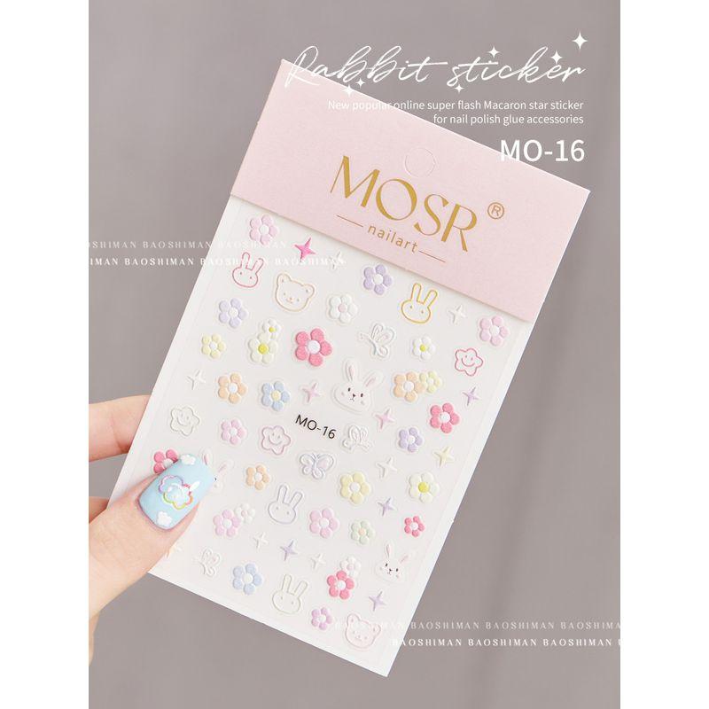 

Rabbit Cute Cartoon Waterproof Decorations Nail Stickers MO-16