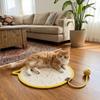 Round Pet Sleeping Mat Wear-Resistant Cotton Rope Dog Mattress Scratch Resistant with Ball Cat Scratching Toy All Season