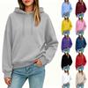 Women's Oversized Drop Shoulder Hoodie Color Casual Pullover