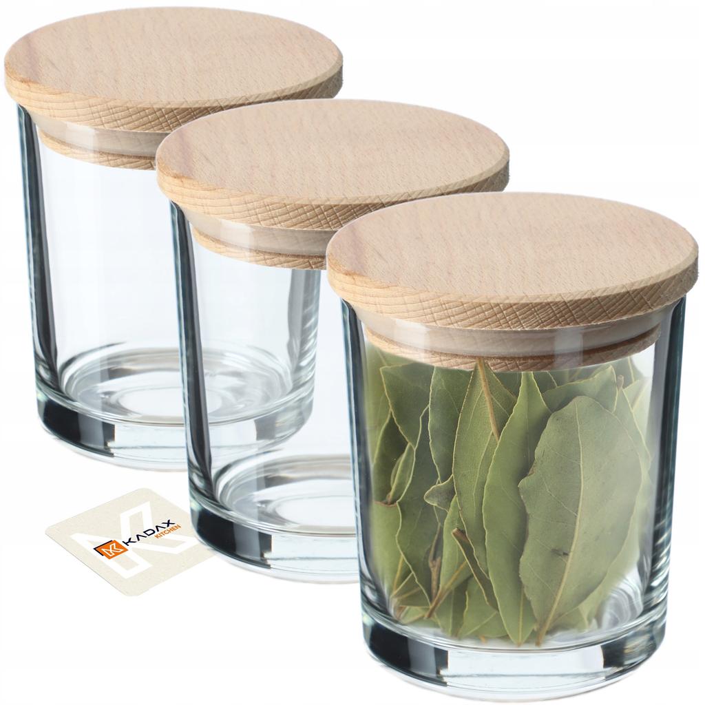 KADAX Food Container Glass Jars for Spices Organizer Set