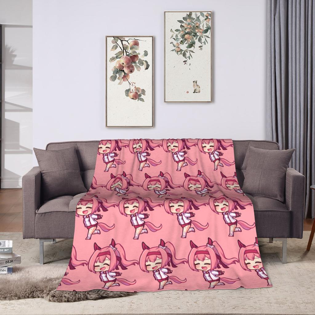 Umamusume Haru Urara Flannel Blankets Winter  Warm Soft Throw Blanket for Child Bedroom Novelty Bedspread Sofa Bed Cover