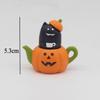 Cute Cat Halloween Concert Miniatures Funny Ghost Figurines Kawaii Shiba Vampire Magic Pumpkin Miniatures DIY Home Decoration