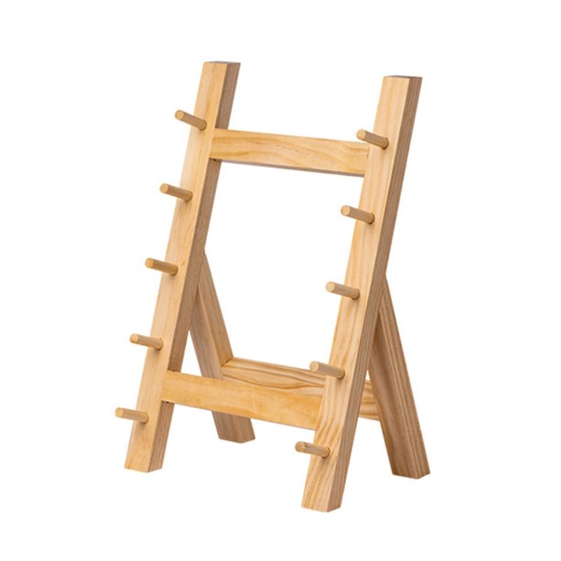 Wooden Cutter Display Stand Multipurpose Cutter Storage Rack with Multi Layer Design for Home Kitchens and Restaurants