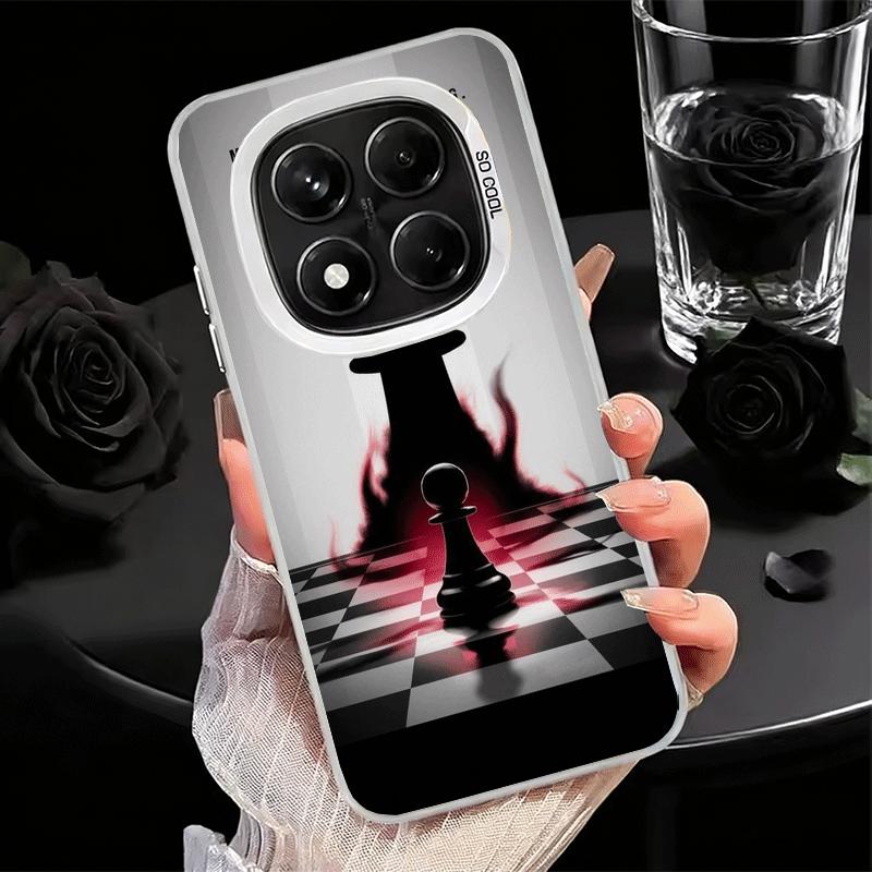 Tävlingsschackspel Stötsäkert Fodral för Telefon för Xiaomi Redmi Note 15 14 13 12 Pro Plus 11 11S 11T 5G Skydd Anti-fall Fundas