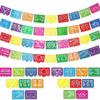 1-10Sets Mexican Fiesta Bunting Banner Felt Papel Picado Garland for Dia De Los Muertos Cinco De Mayo Party Decoration